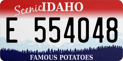 ID license plate E554048