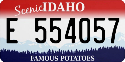 ID license plate E554057