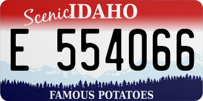ID license plate E554066
