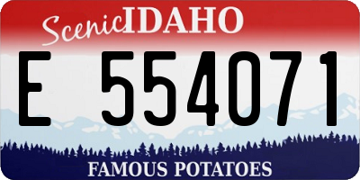 ID license plate E554071