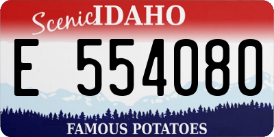ID license plate E554080