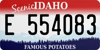 ID license plate E554083