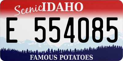 ID license plate E554085