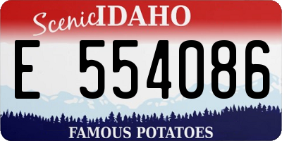 ID license plate E554086
