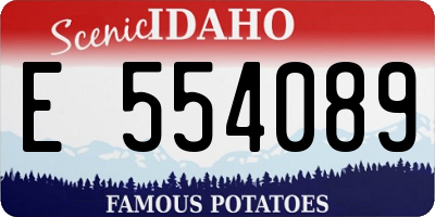 ID license plate E554089