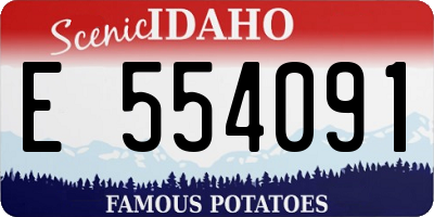 ID license plate E554091