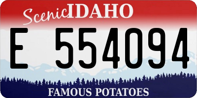 ID license plate E554094