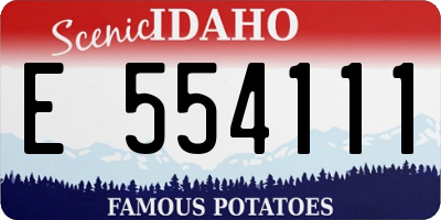 ID license plate E554111