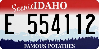 ID license plate E554112