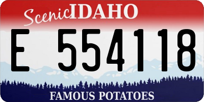 ID license plate E554118