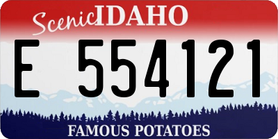 ID license plate E554121