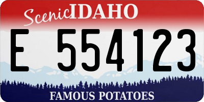 ID license plate E554123