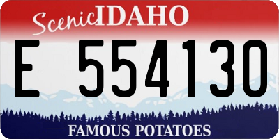 ID license plate E554130