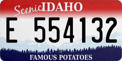 ID license plate E554132
