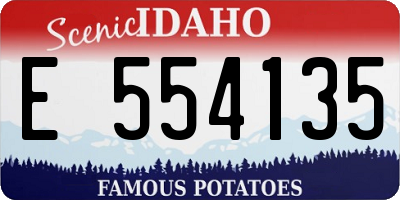 ID license plate E554135