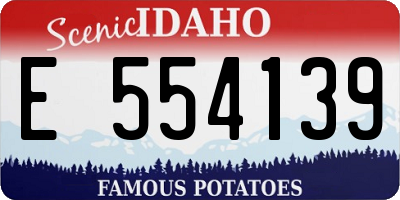 ID license plate E554139
