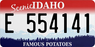 ID license plate E554141