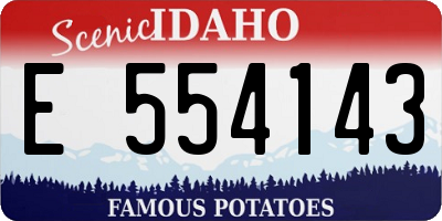 ID license plate E554143