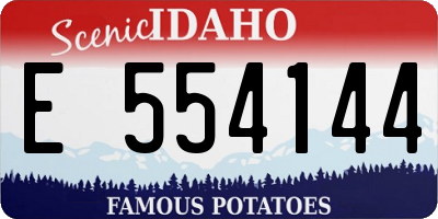 ID license plate E554144