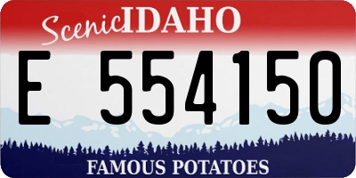 ID license plate E554150