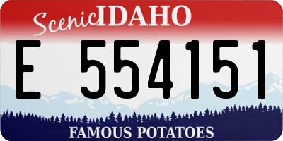 ID license plate E554151