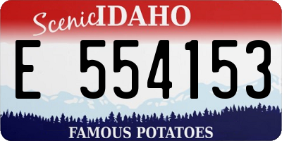 ID license plate E554153