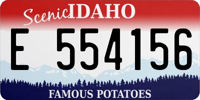ID license plate E554156