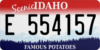 ID license plate E554157