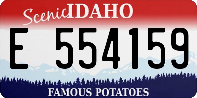 ID license plate E554159