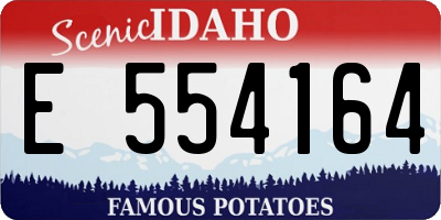 ID license plate E554164