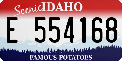 ID license plate E554168