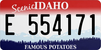 ID license plate E554171