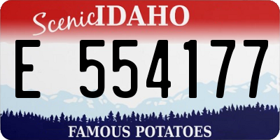 ID license plate E554177