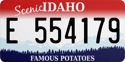 ID license plate E554179