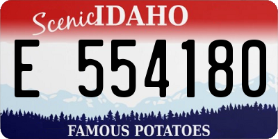 ID license plate E554180