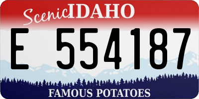 ID license plate E554187