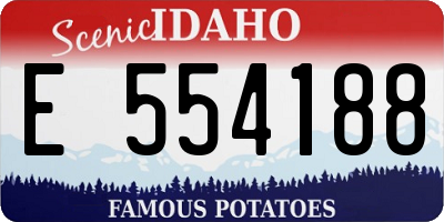ID license plate E554188