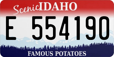 ID license plate E554190