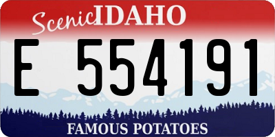 ID license plate E554191