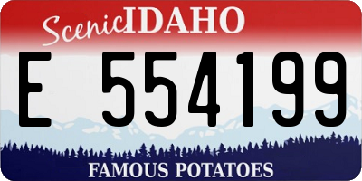 ID license plate E554199