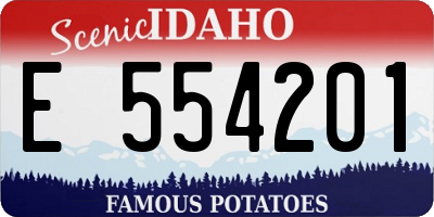 ID license plate E554201