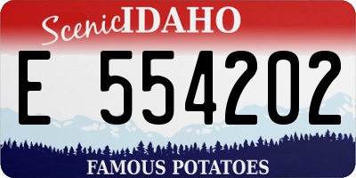 ID license plate E554202