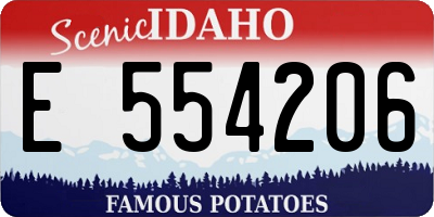 ID license plate E554206