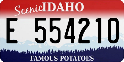 ID license plate E554210