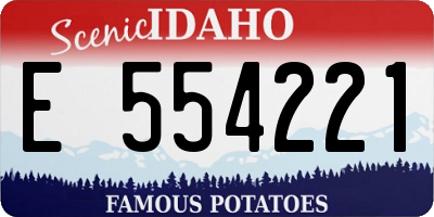 ID license plate E554221