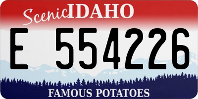 ID license plate E554226