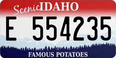 ID license plate E554235