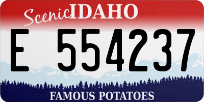 ID license plate E554237