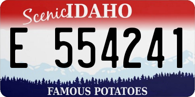 ID license plate E554241