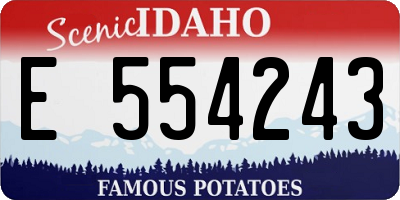 ID license plate E554243